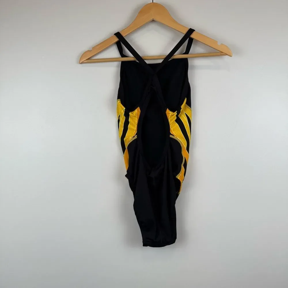 TYR SPORT Women's Phoenix Splice DiamondFit Swimsuit Size 30 Black/Gold